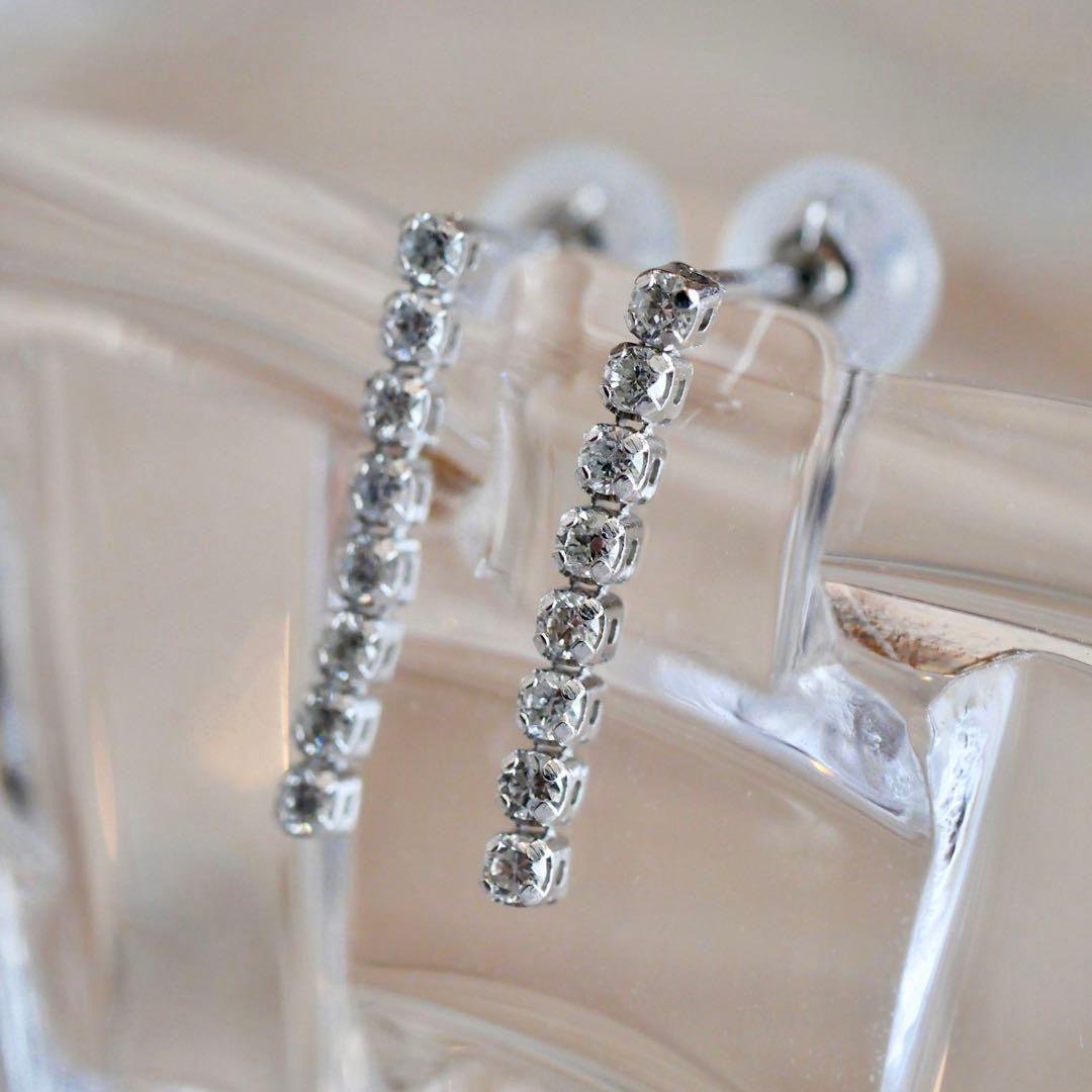 ポピー様【新品】ダイヤモンド ライン ピアス ネックレス 計2点