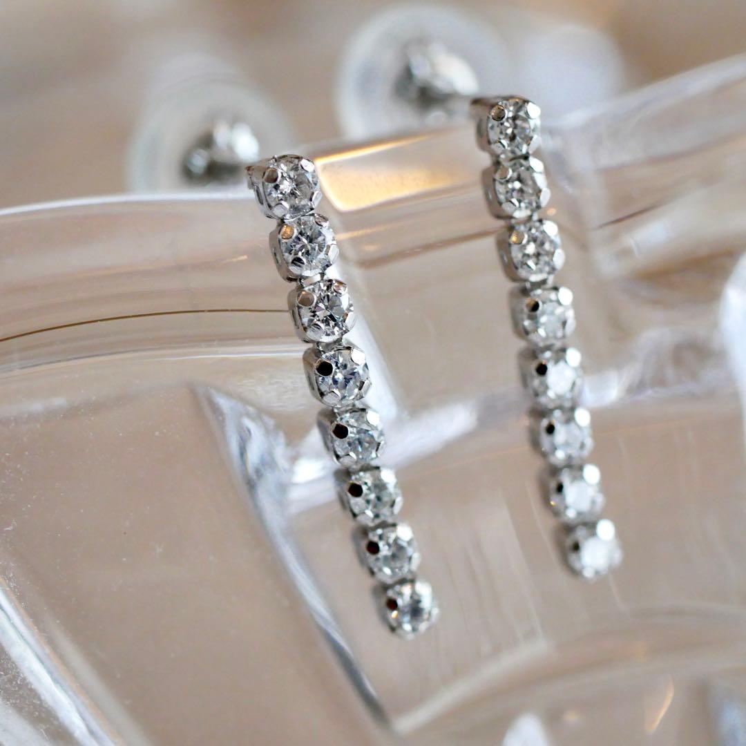 ポピー様【新品】ダイヤモンド ライン ピアス ネックレス 計2点