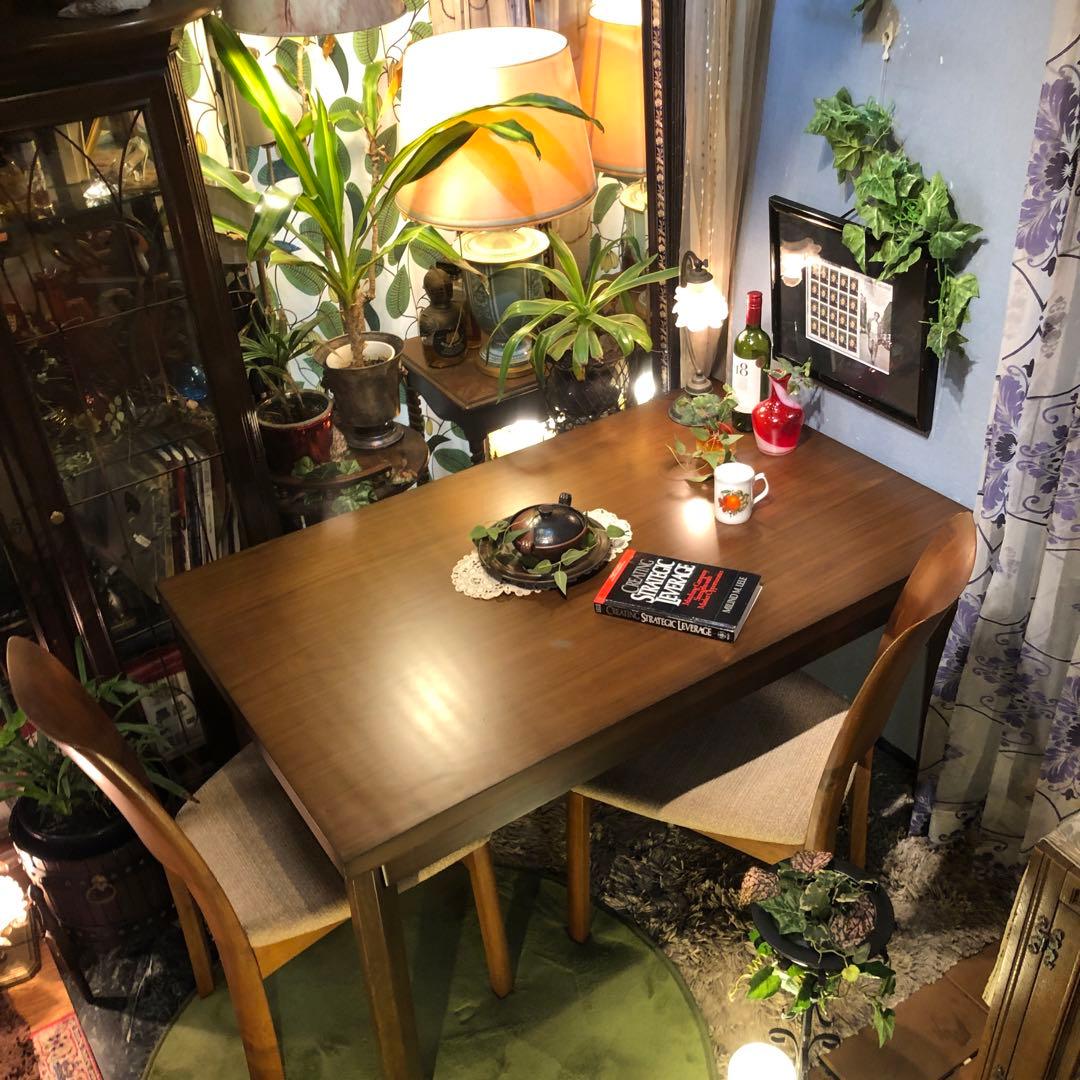 Sale ヴィンテージ ウォールナット　スクウェア　ダイニングテーブル