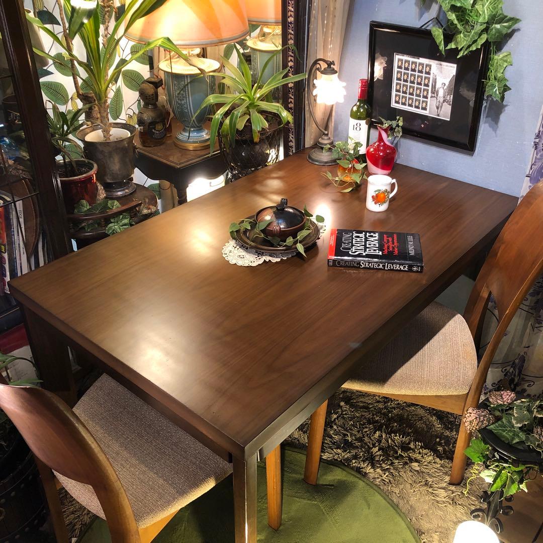 Sale ヴィンテージ ウォールナット　スクウェア　ダイニングテーブル