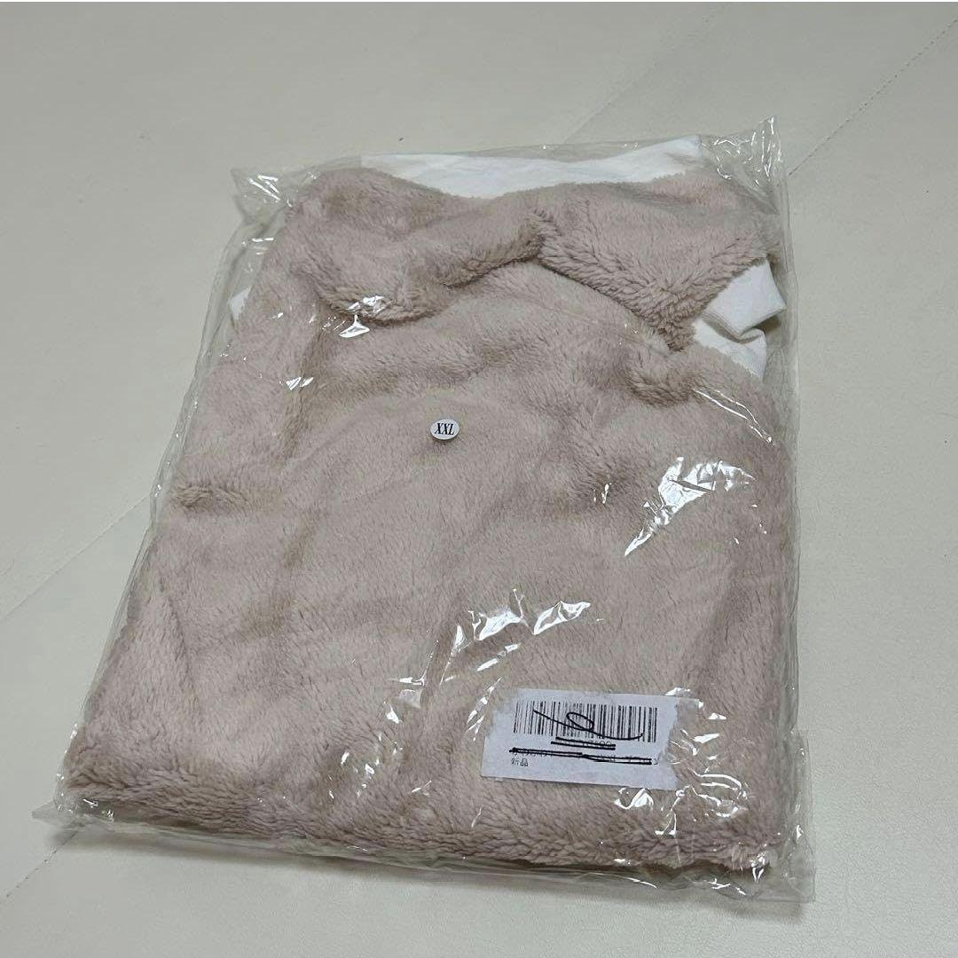 ベージュ フリース犬服 未使用 ふわふわ 犬用品 犬用洋服 犬用冬服