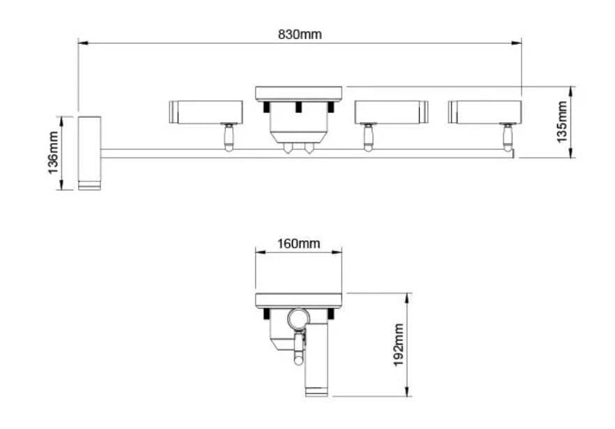 照明 LED一体型 ノーシュ 4灯 スポットライト TC-1021