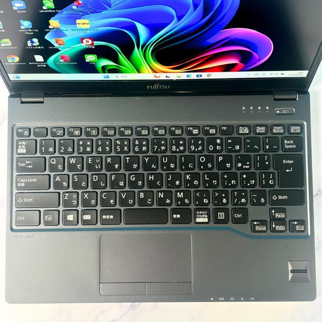 超薄型軽量！メモリ8GB・SSDで快速・指紋認証・Win11◆ノートパソコン