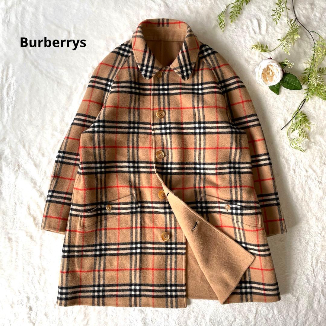 Burberrys バーバリー リバーシブル ロングコート ノバチェック ウール