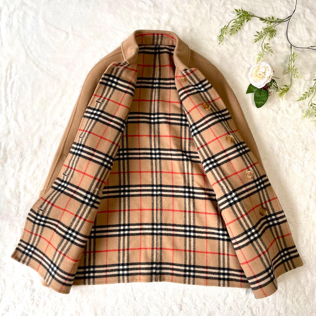 Burberrys バーバリー リバーシブル ロングコート ノバチェック ウール