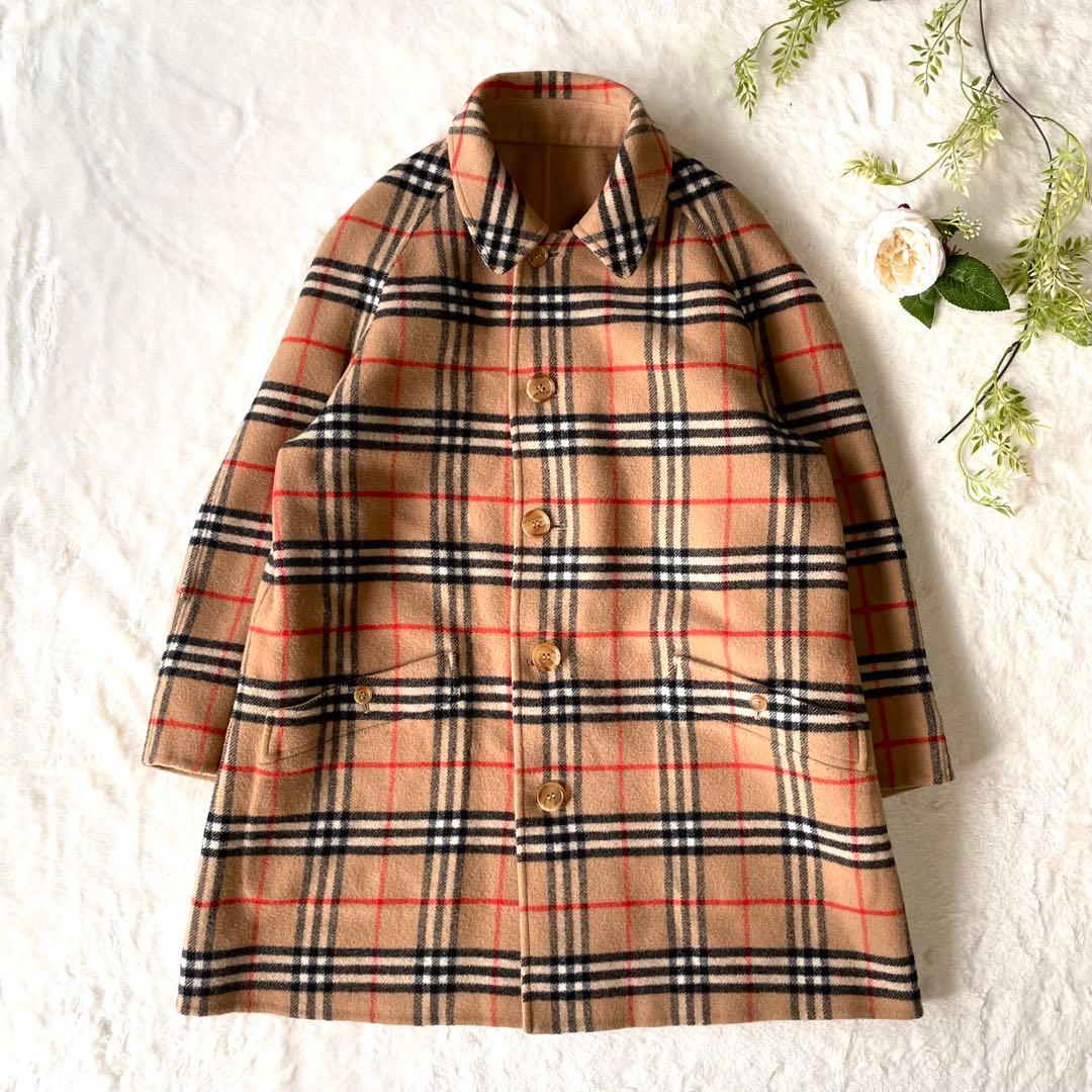 Burberrys バーバリー リバーシブル ロングコート ノバチェック ウール