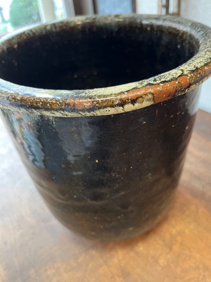仙台　堤焼き　壺　⑤ 古民具　古雑貨　アンティーク