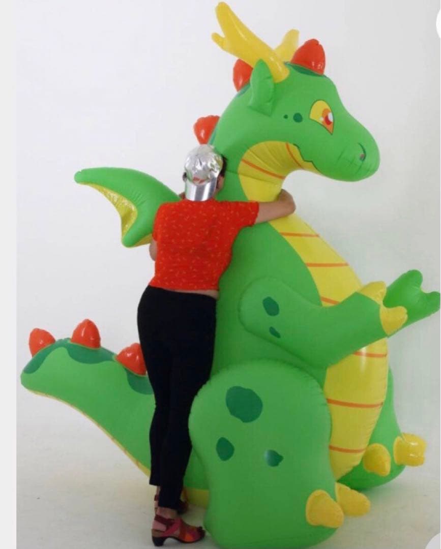 ドラゴングリーン　フロート　空気ビニール風船　浮き輪　レア　新製品　バルーン