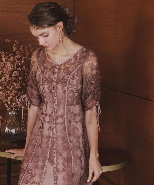 美品 Dorry Doll ドリードール エンブロイダリーレイヤードドレス S