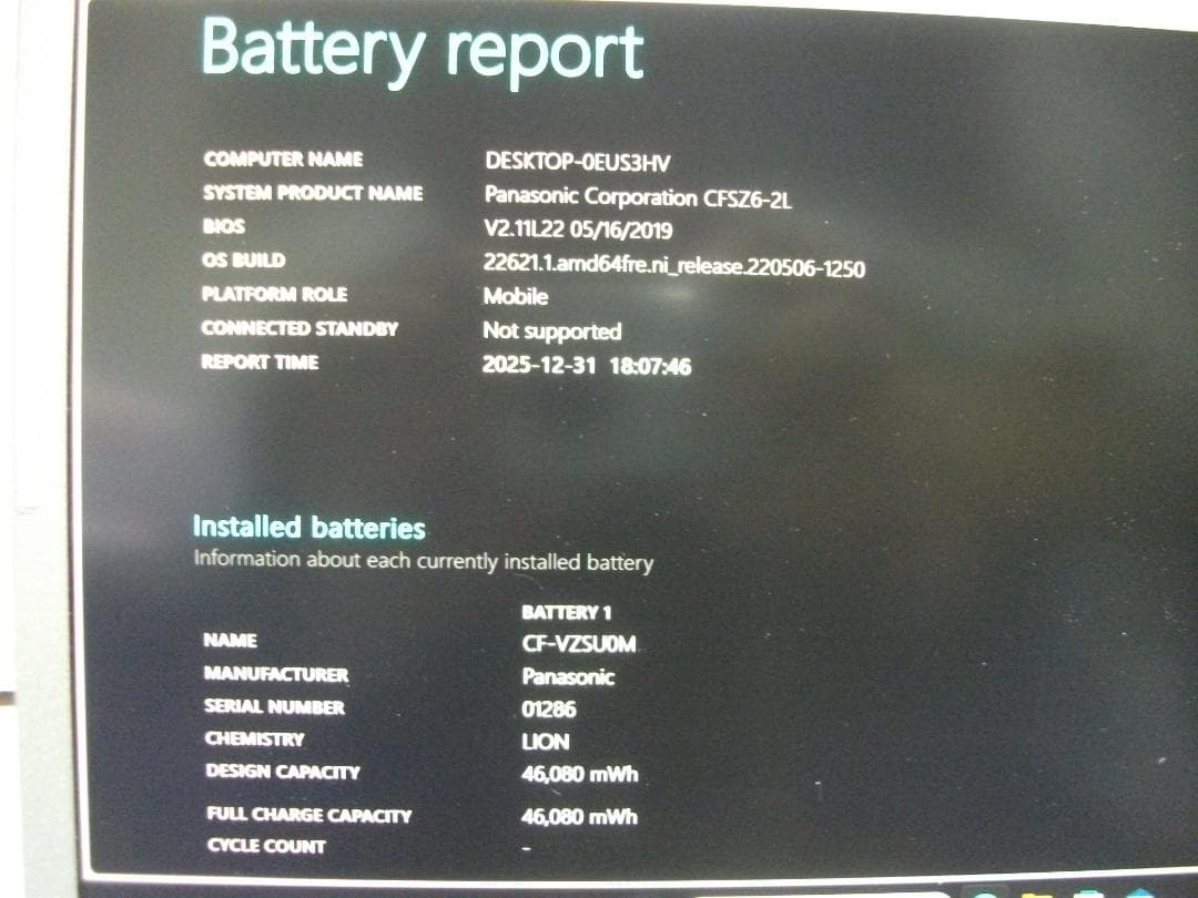 Windowsノート本体 Win11 Let'snote CF-SZ6/8GB+SSD256(525)