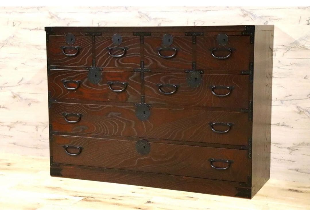 江戸 整理箪笥 時代箪笥 整理タンス 和家具 収納家具 古民家 和モダン