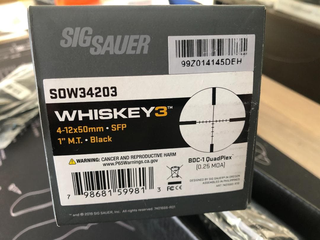 SIG SAUER WHISKEY3 スコープ (4-12X50MM)