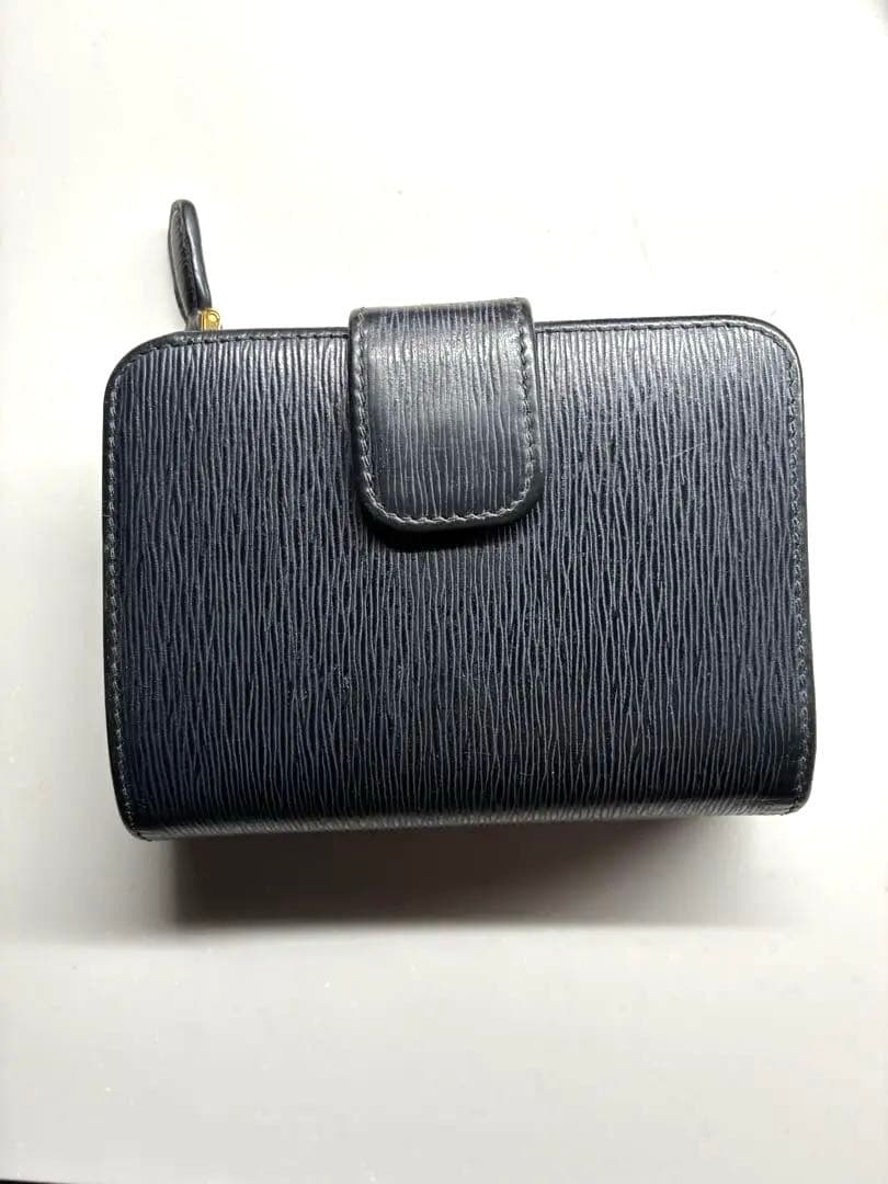 PRADA ネイビー 二つ折り財布