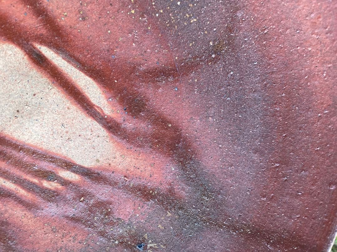 未使用　高級　備前焼　森丁斎作　陶器製装飾皿3枚セット　丸皿