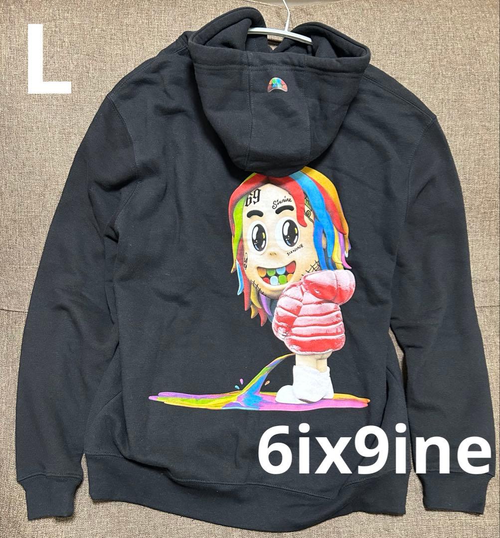 6ix9ine シックスナイン　マウスロゴ パーカー ブラック