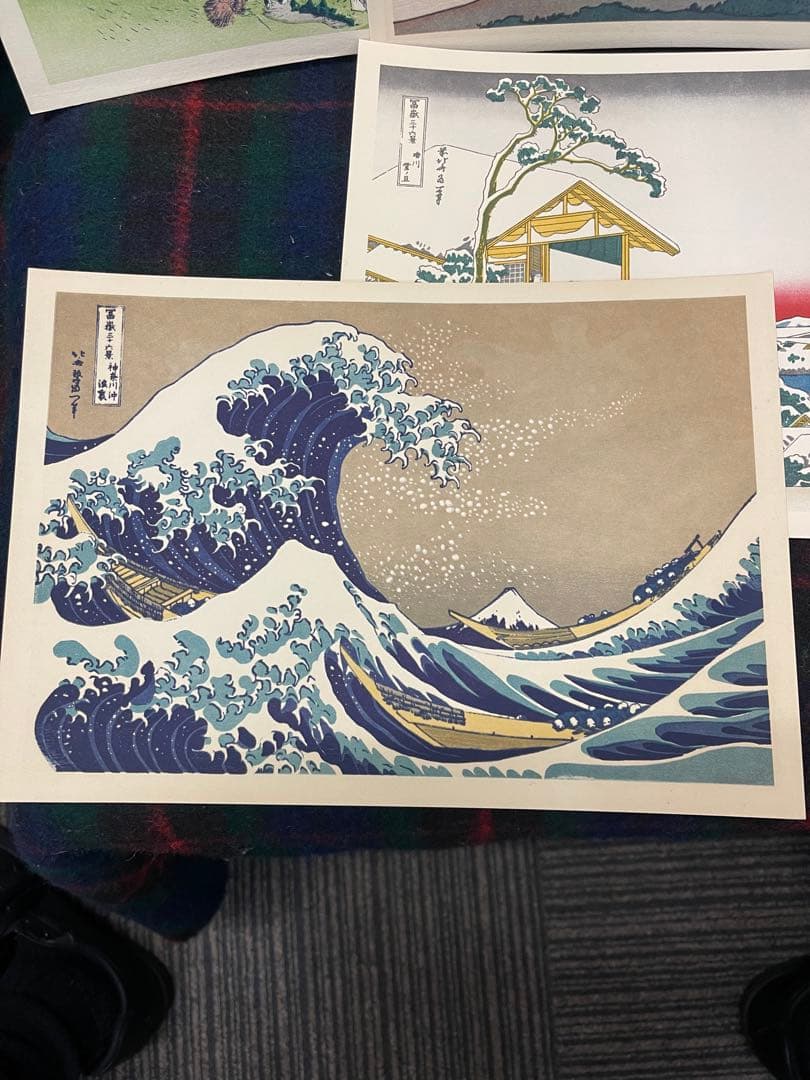 葛飾北斎　富嶽三十六景 版画　4点　富士銀行創業80周年記念　富士　北斎富嶽真作