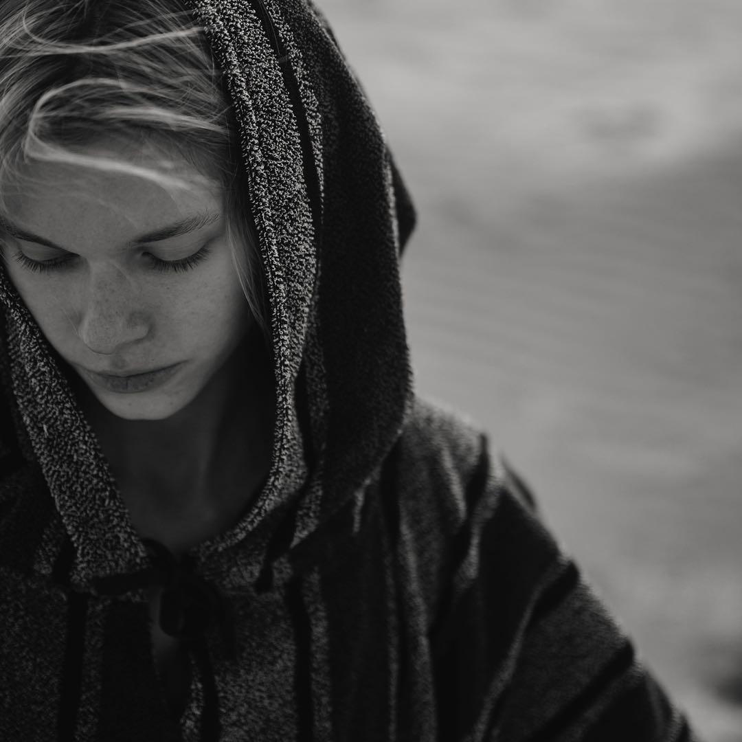 すぐ乾く吸水速乾「hotel_」のストライプ柄 サウナポンチョ