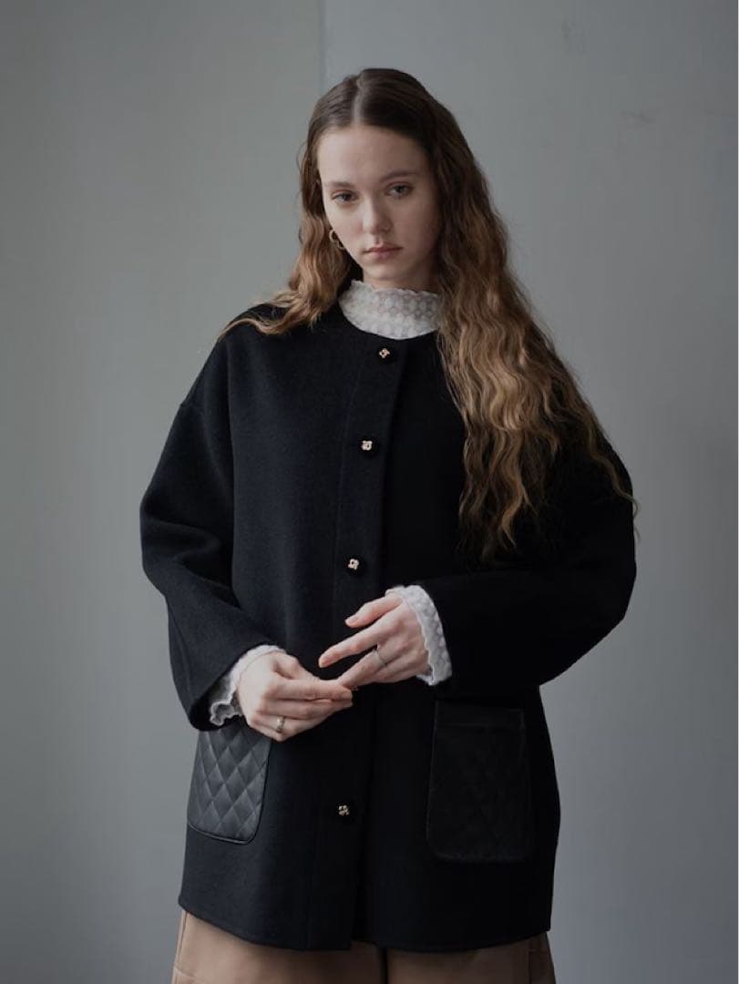 TREFLE＋1 トレフル ダブルフェイスウールコート