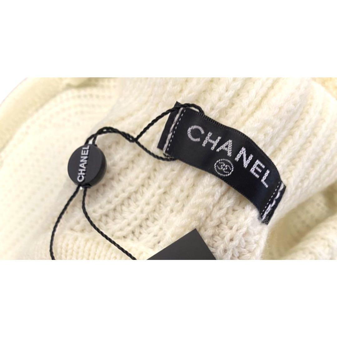 【新品未使用】 CHANEL 耳あて付き ニット帽 ブラック FREEサイズ