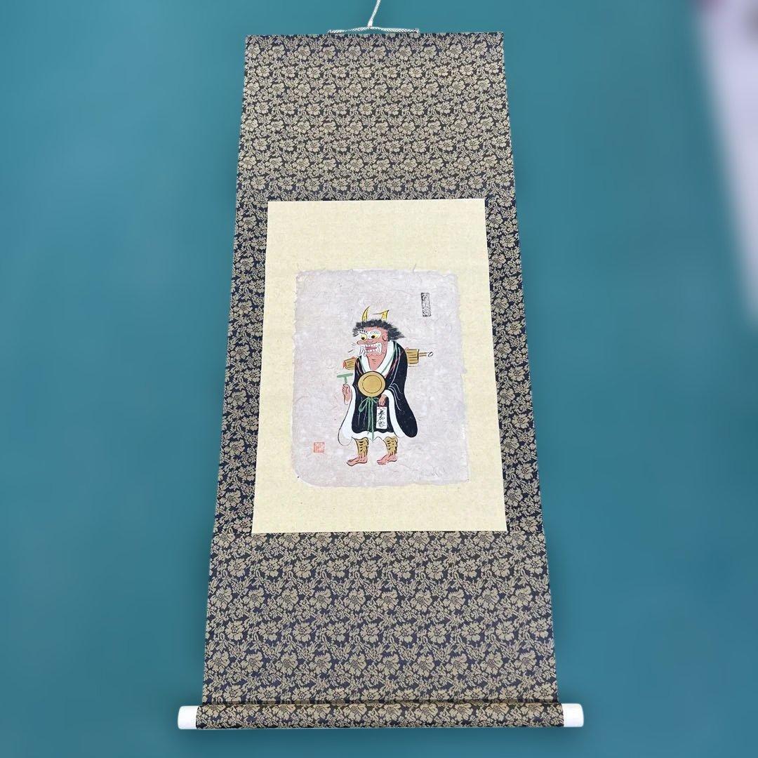 大津絵掛軸（鬼念仏）