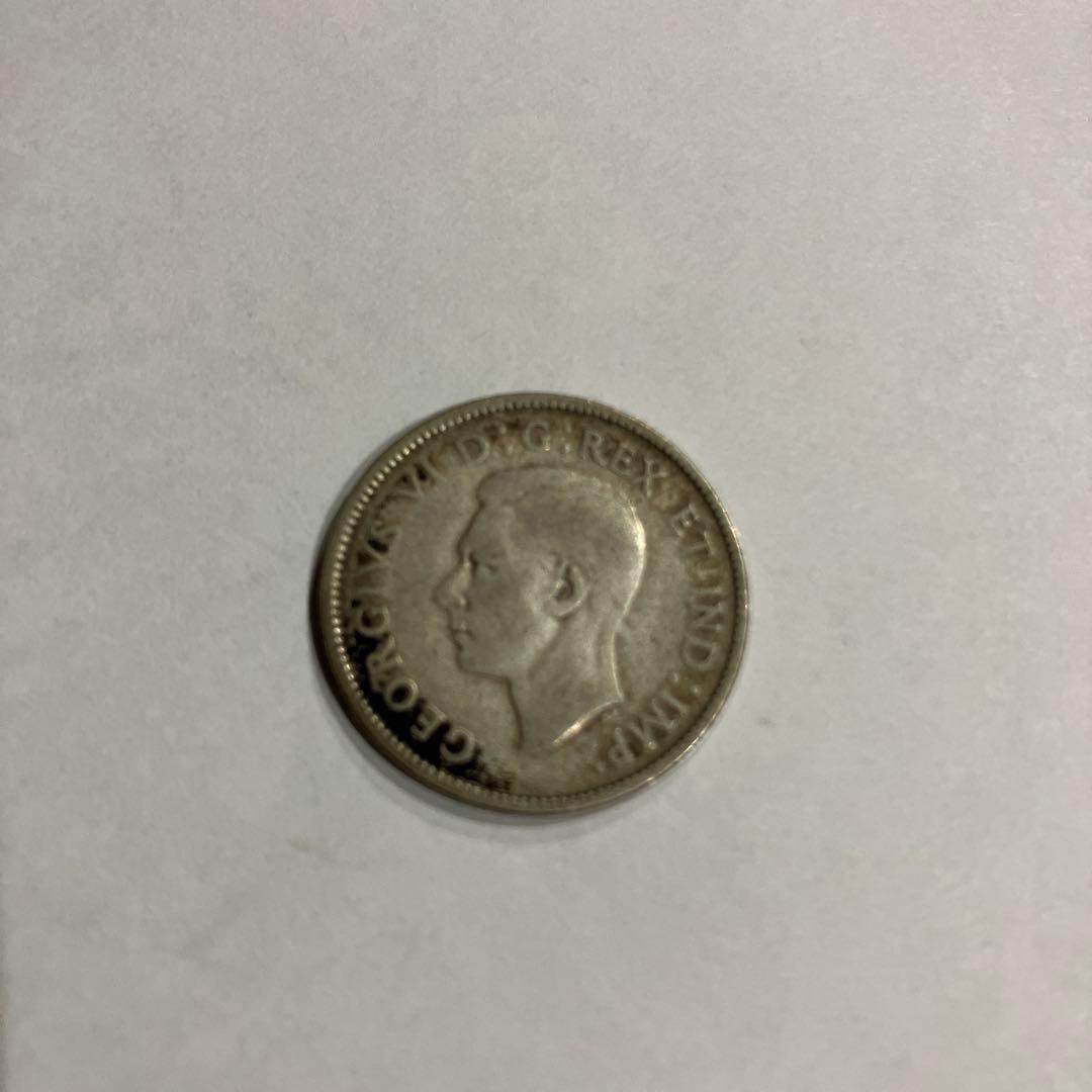 カナダ　１９４３年　２５セント銀貨