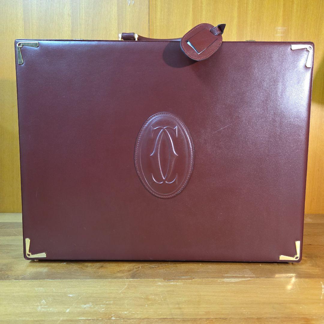 Cartierカルティエ マストライン アタッシュケース バーガンディボルドー