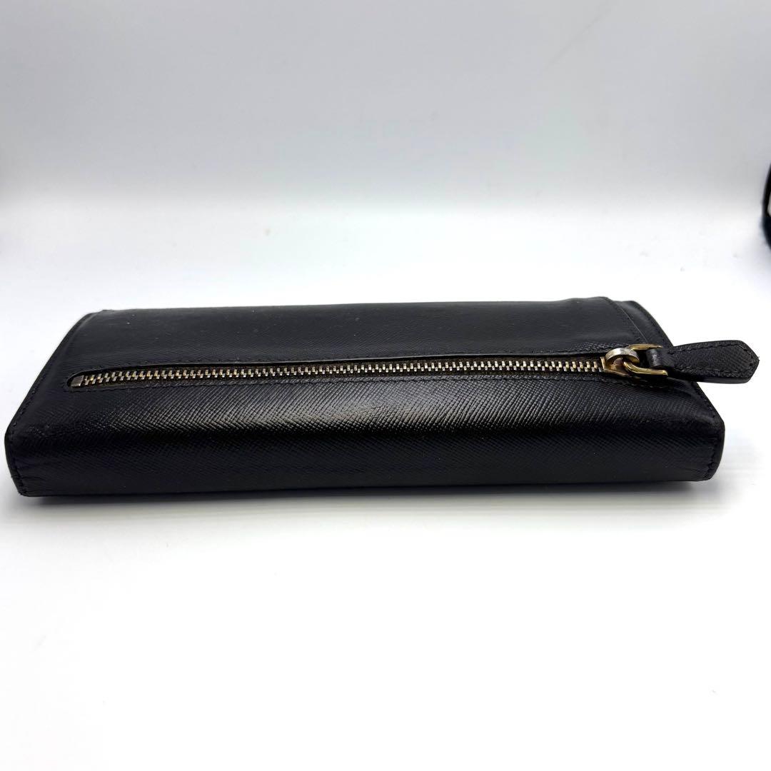 PRADA 長財布 サフィアーノレザー 黒 ロングウォレット レディース 本革