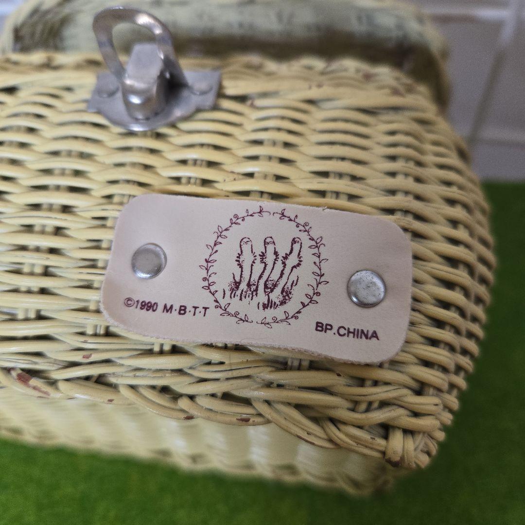 ヴィンテージ　ムーミン籐カゴ