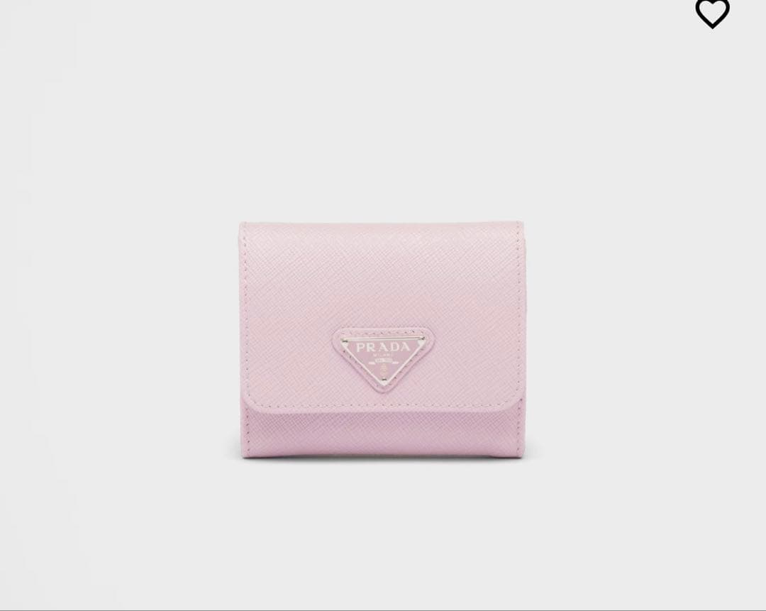 過労キティ^_−☆ 様　prada サフィアーノトライアングル 財布　ピンク