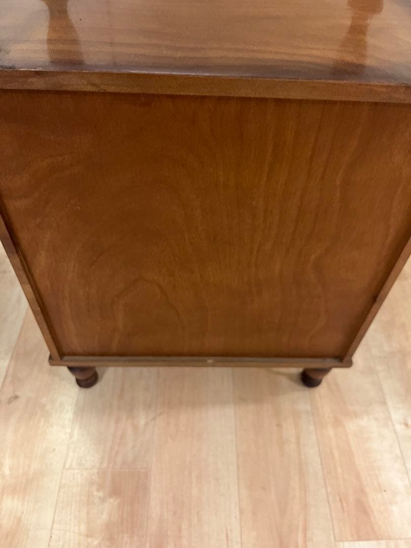 【昭和レトロ】 木製コンソールテーブル コールキャビネット 電話台 花台