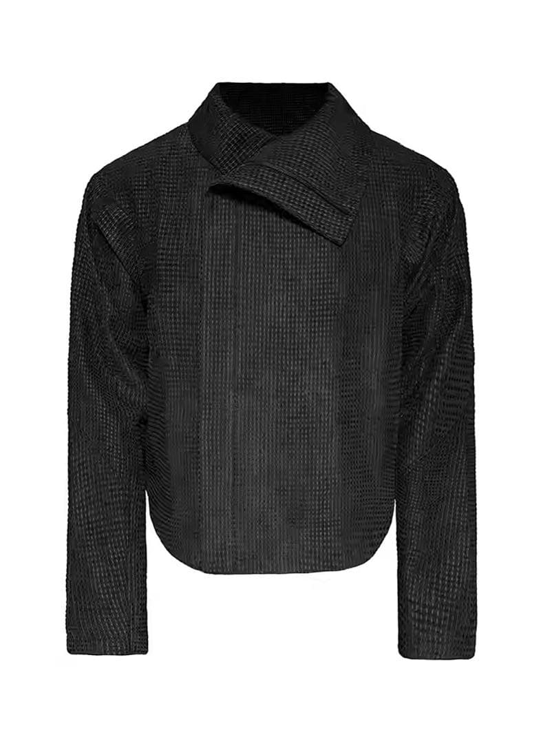 JCAESAR ZIPPER-JACKET WITH H 斜めジップジャケット