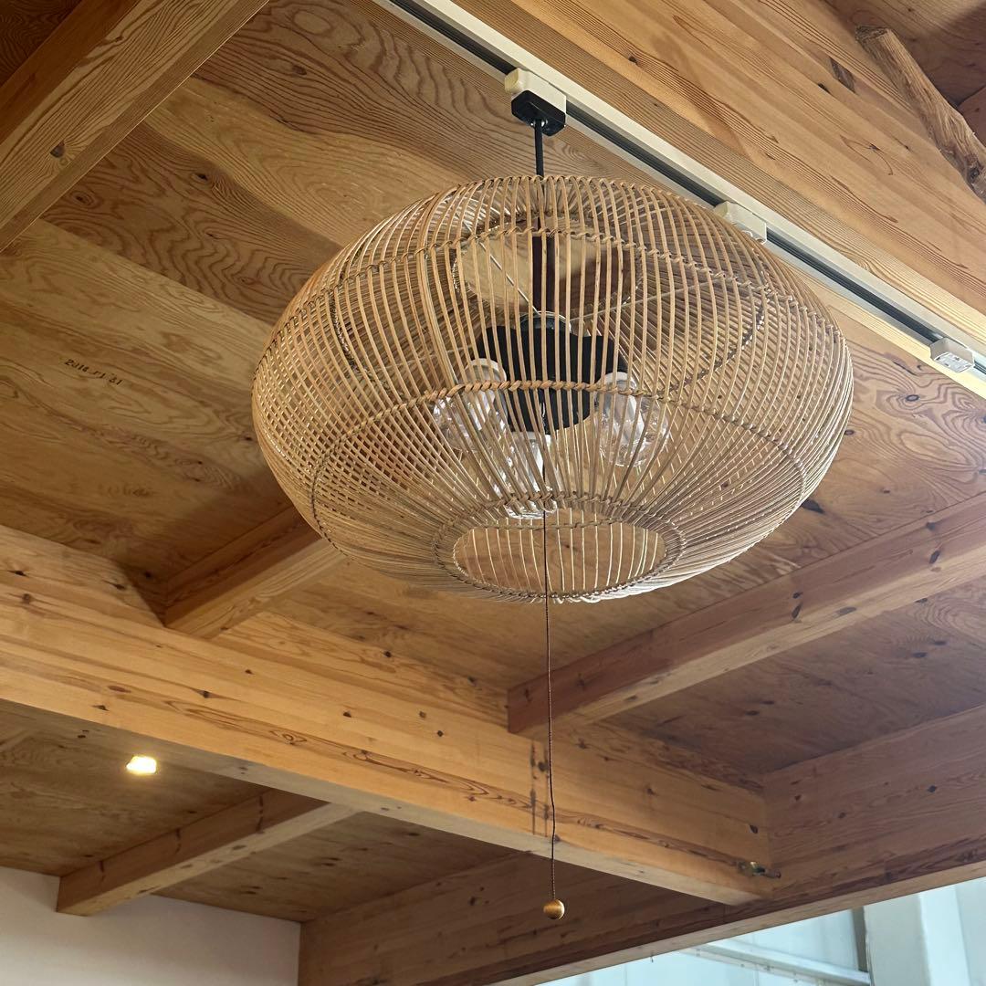 【訳あり】バリ島ラタン天井照明Φ50cm 通常18,150円がなんと！