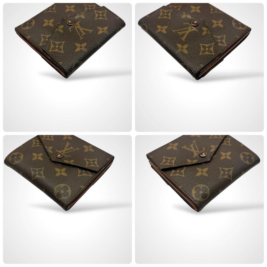 ルイヴィトン モノグラム ポルト モネ ビエ Wホック 三つ折り財布 廃盤 ④