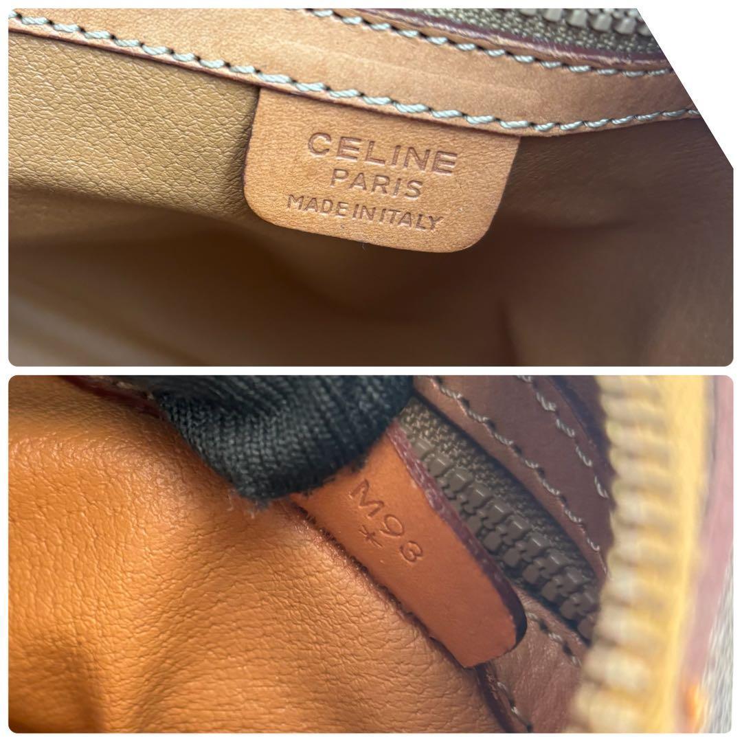 CELINE セリーヌ マカダム ハンドバッグ トップハンドル ブラウン