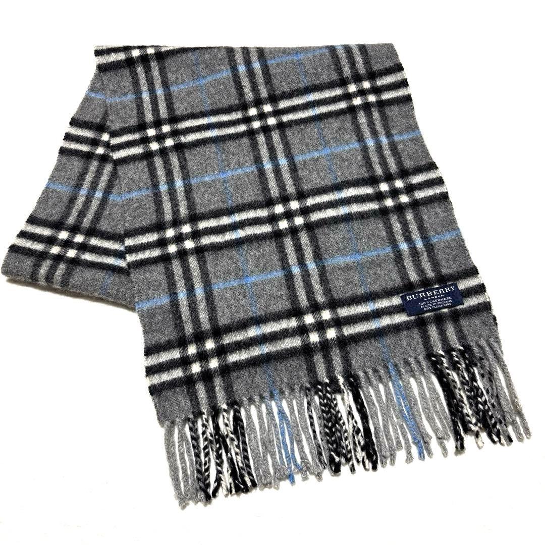 希少カラー✨バーバリー　マフラー　ノバチェック　カシミヤ100%　美品