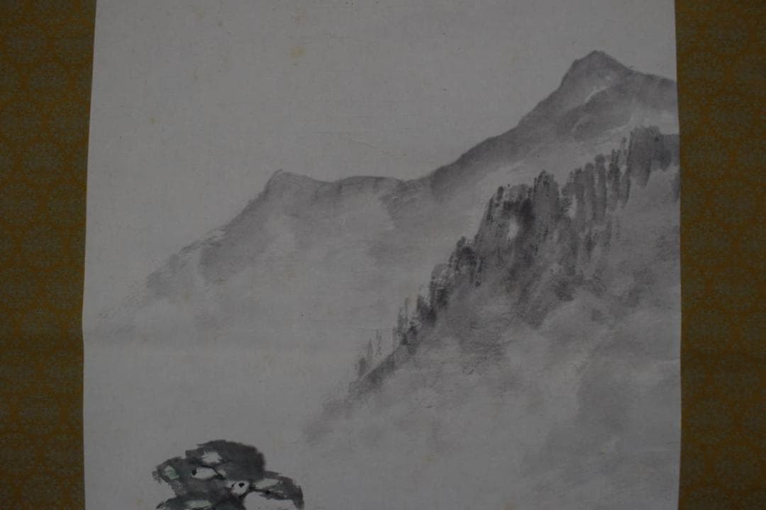 【真作】佐藤古岫/山家間日図/山家人物図/掛軸☆宝船☆Y-209　JM