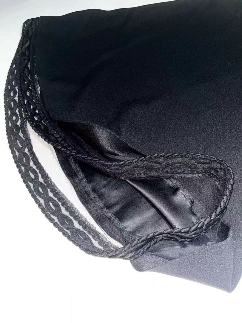 Christian Diorブラック フレアスカート レース裾