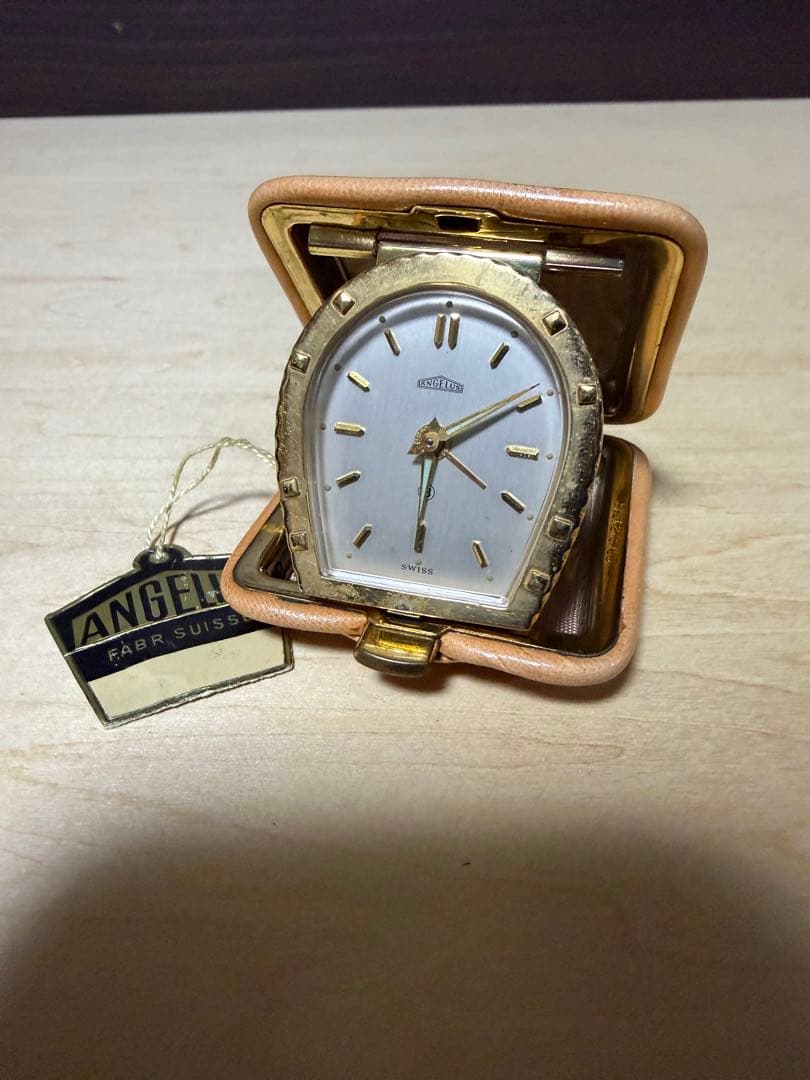 ANGELUS MIDGET 時計目覚まし 不動、アラーはム可動 スイス製