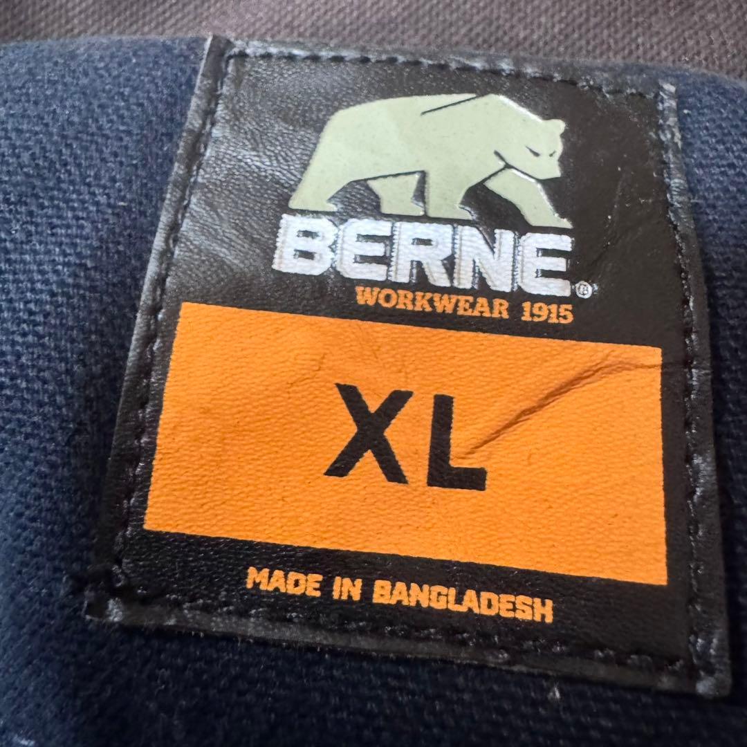 BERNE 古着 デトロイトジャケット XL バック刺繍 ブラック アメカジ