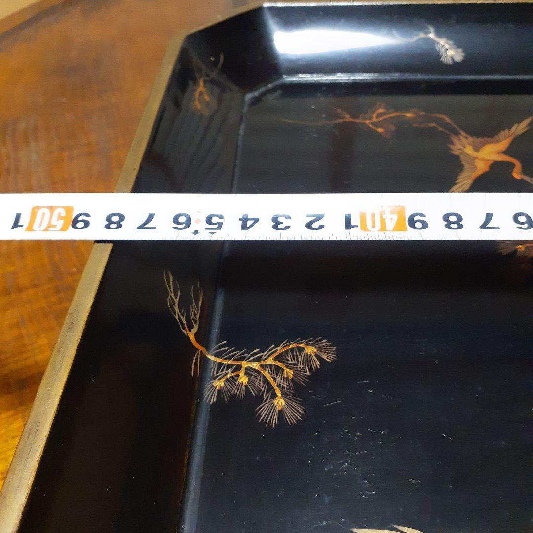 江戸時代黒漆お盆