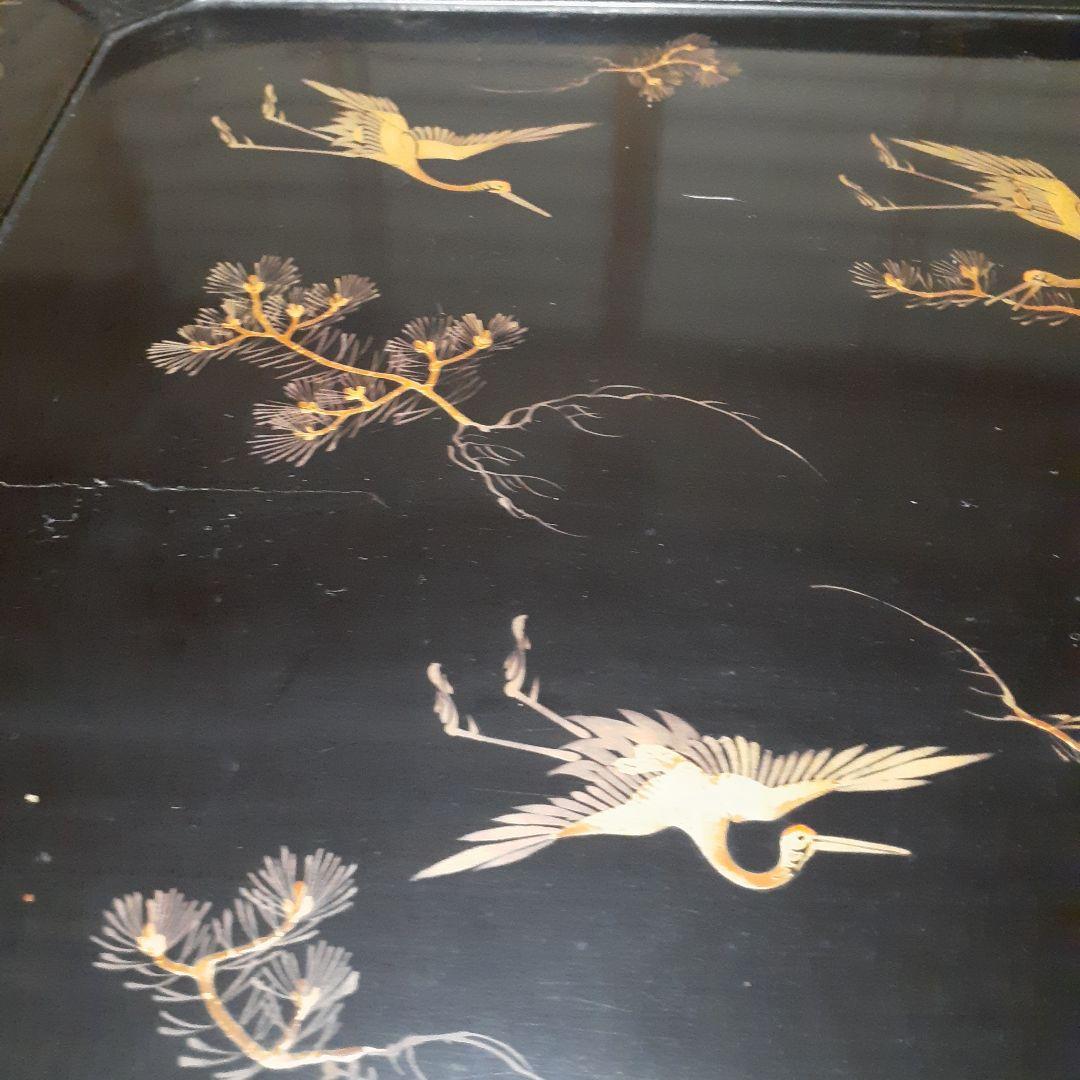 江戸時代黒漆お盆