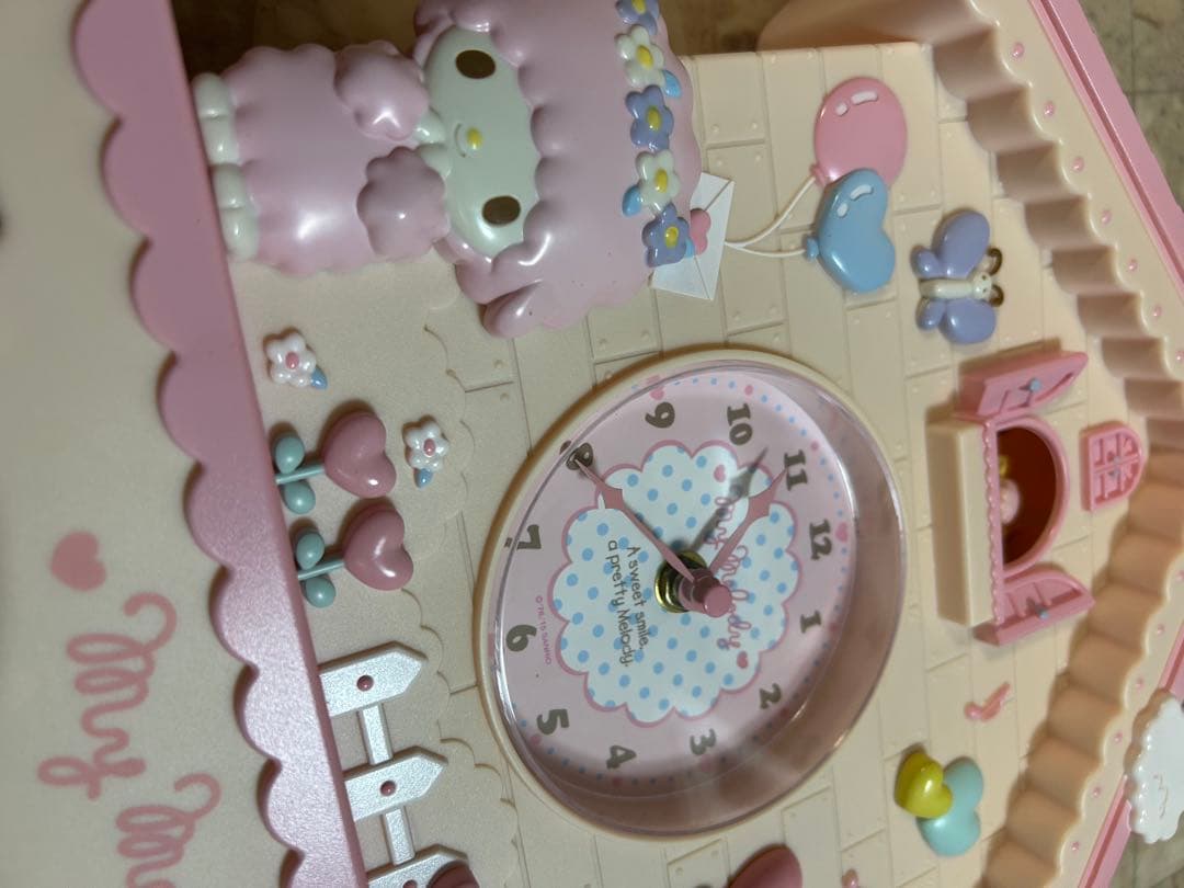 マイメロディ 家型掛け時計 ピンク　美品