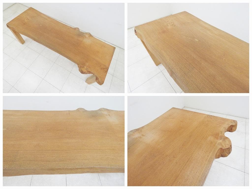 ぽぽる様 逸品 欅 ケヤキ 無垢材 一枚板 ダイニングテーブル 厚さ 7cm