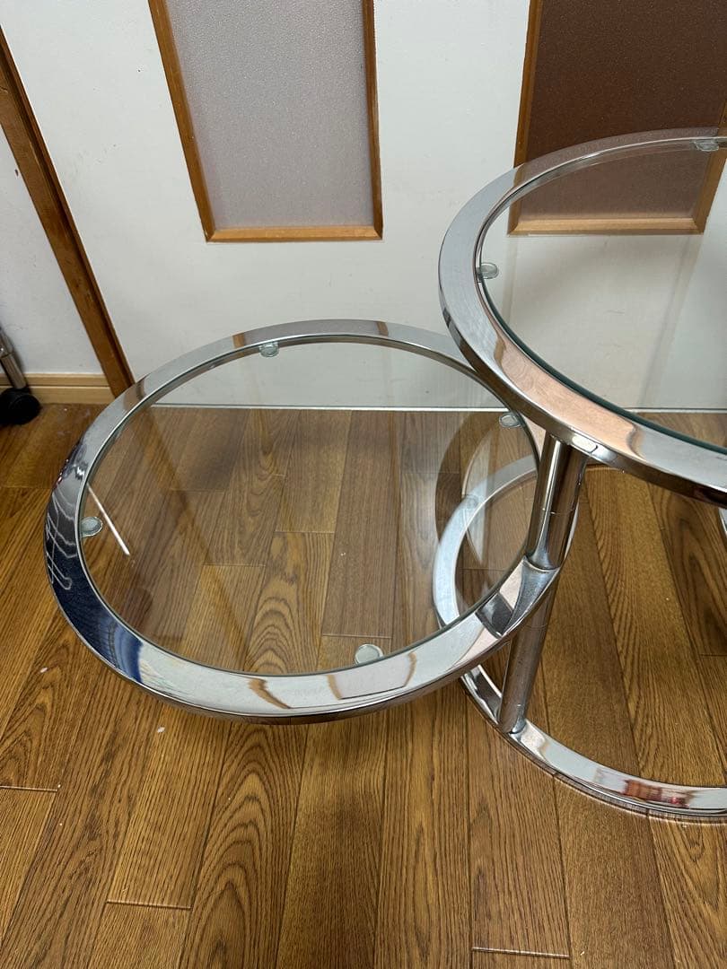 ミッドセンチュリー　丸型　ラウンドテーブル　ヴィンテージ　4段