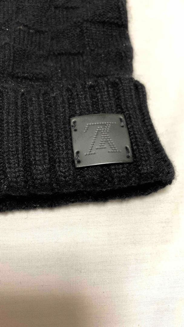 手袋　ルイヴィトン　黒　ダミエ　カシミヤ