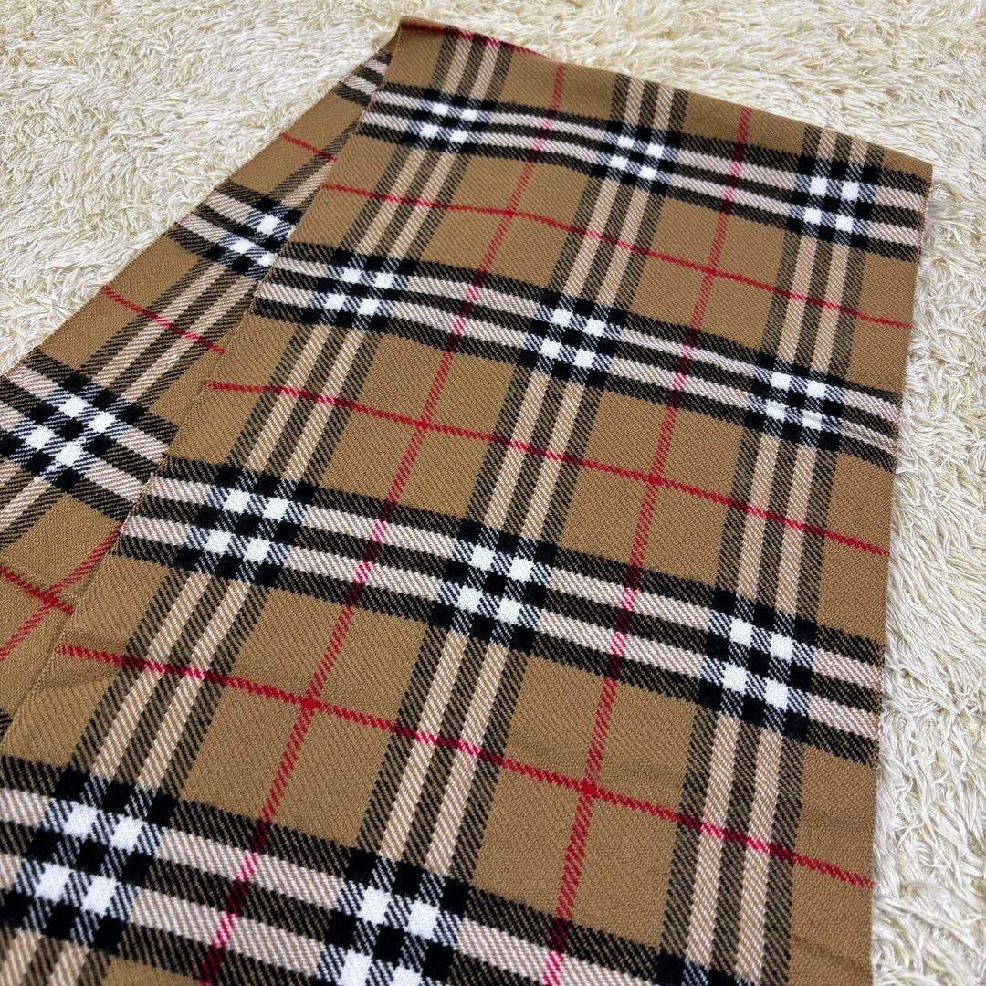 タグ付き新品　バーバリーズ　イギリス製　チェック柄　ウール　ロングマフラー