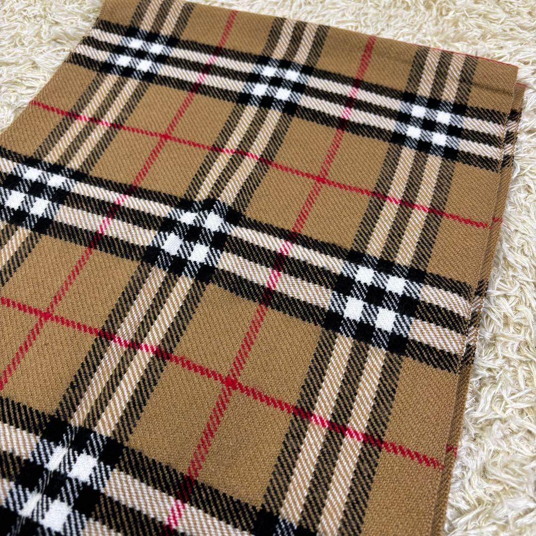 タグ付き新品　バーバリーズ　イギリス製　チェック柄　ウール　ロングマフラー