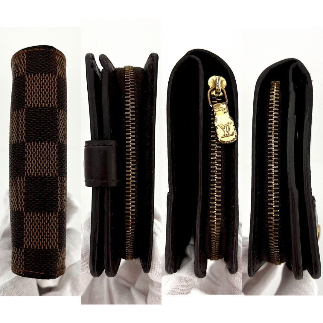 ✨極美品✨ルイヴィトン❣ダミエ コンパクトジップ ファスナー 折財布 ブラウン