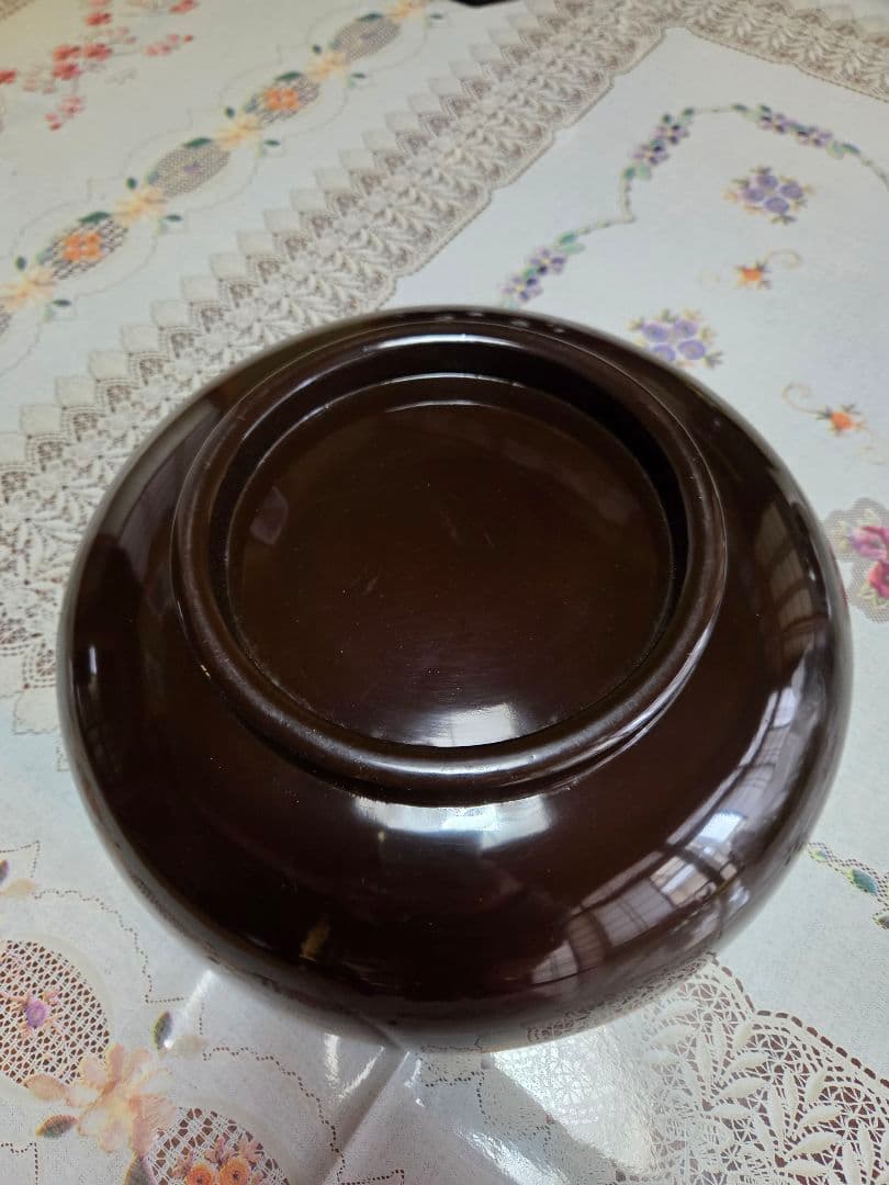 漆器 深皿 金色装飾 直径30cm