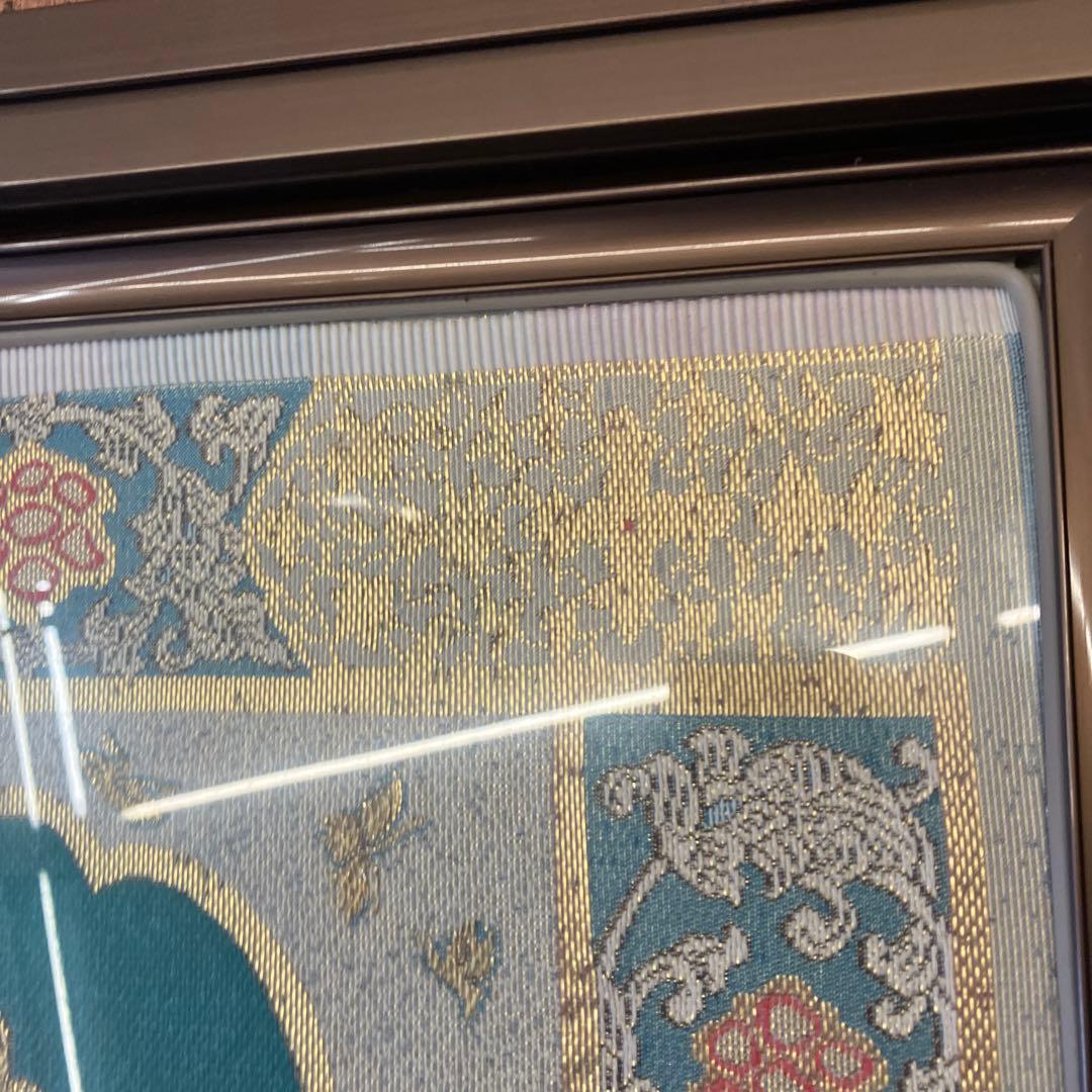 昭和レトロ 龍村美術織物 金孔雀図 刺繍画 壁掛け 絵画 アート 芸術 美術